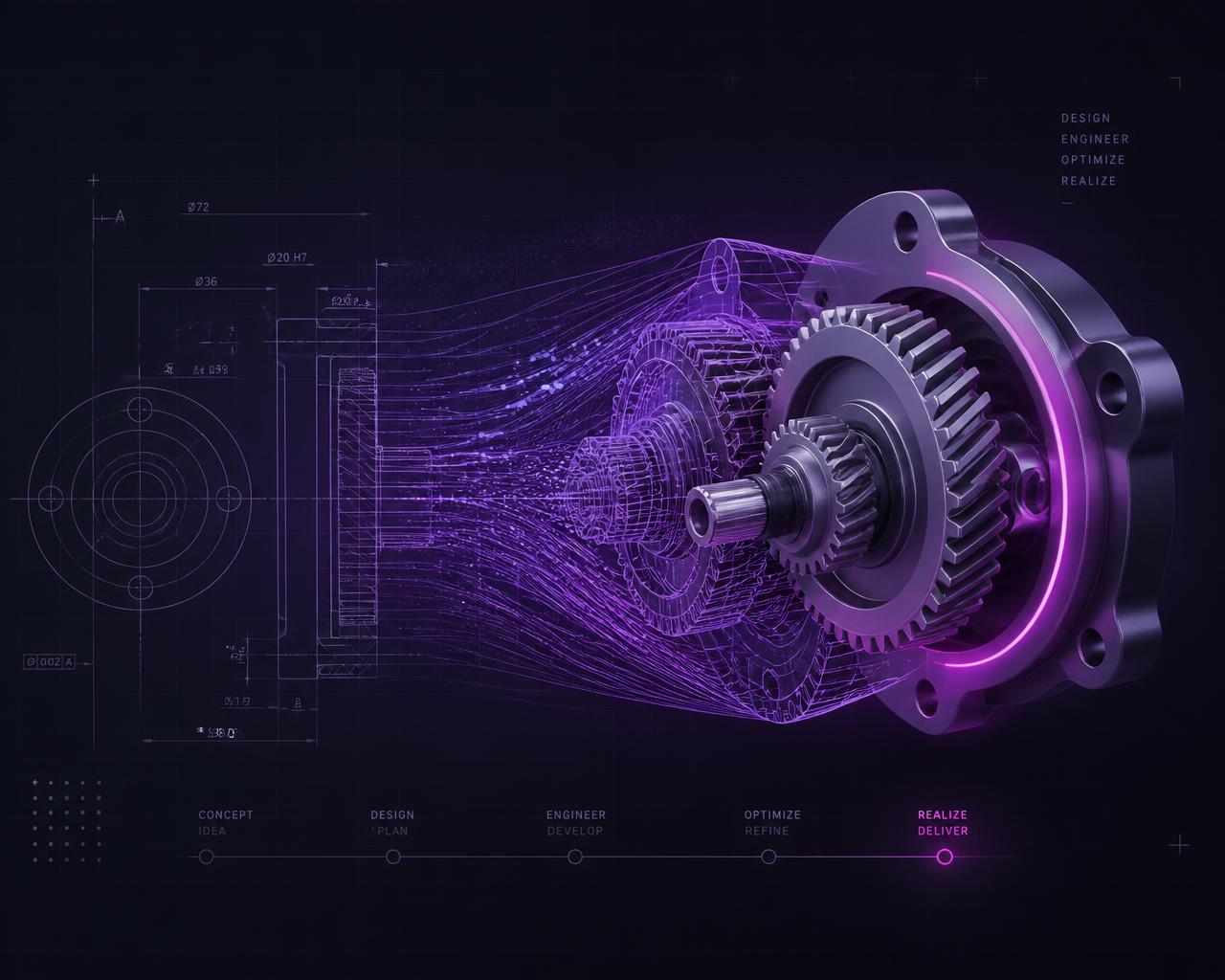 Journey from 2D student sketches to a finished 3D mechanical assembly